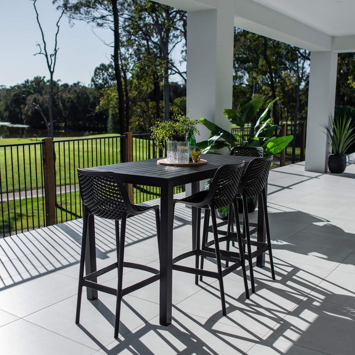 best-outdoor-furniture-Roma 75 Aria - 5pce (150x80) - Outdoor Bar Set #COLOR_BLACK