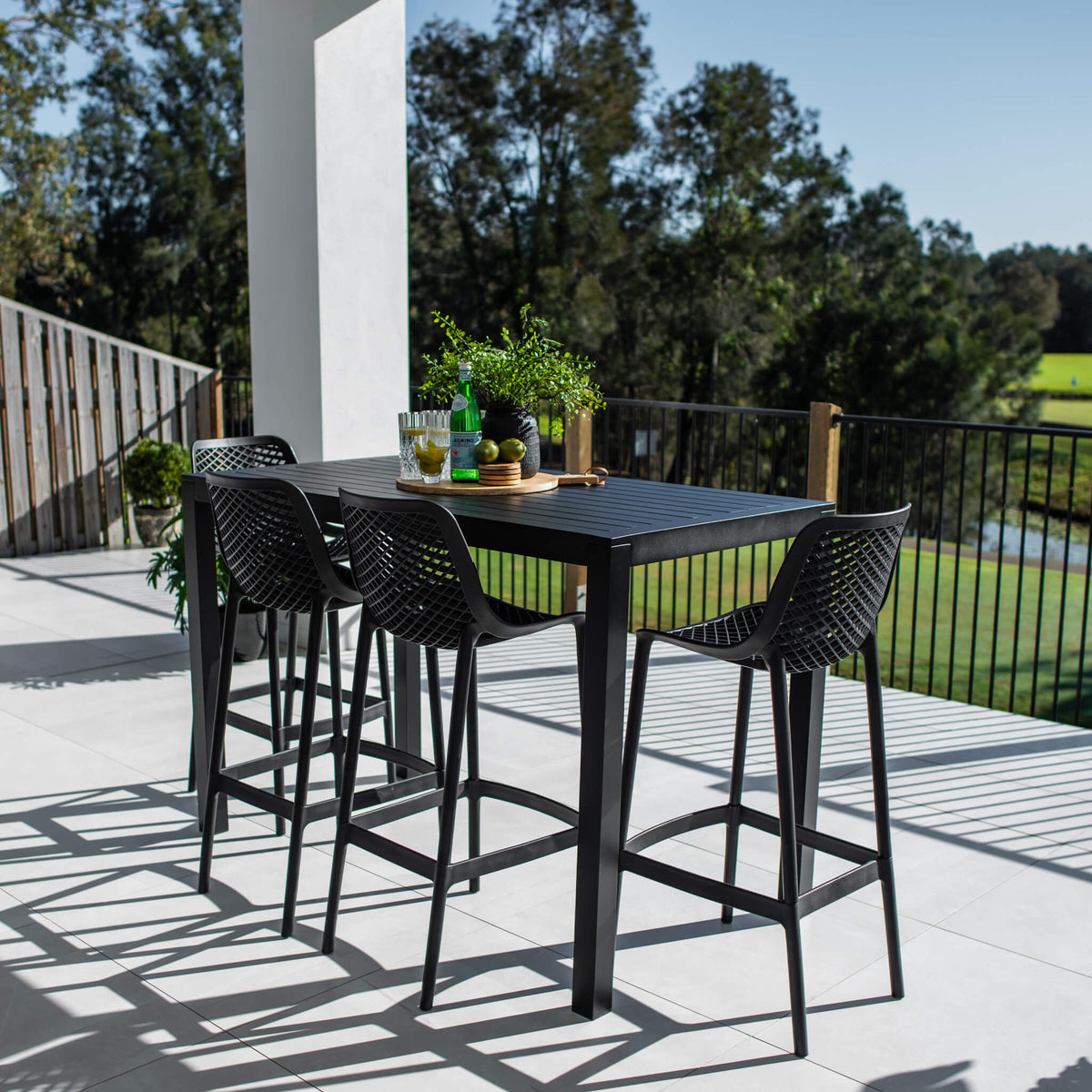 best-outdoor-furniture-Roma 75 Aria - 5pce (150x80) - Outdoor Bar Set #COLOR_BLACK