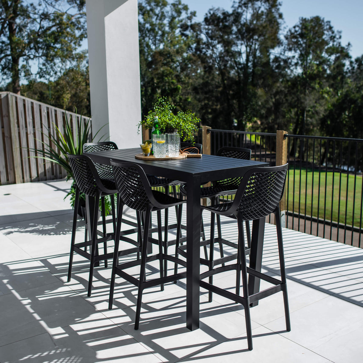 best-outdoor-furniture-Roma 75 Aria - 7pce (150x65) - Outdoor Bar Set #color_BLACK