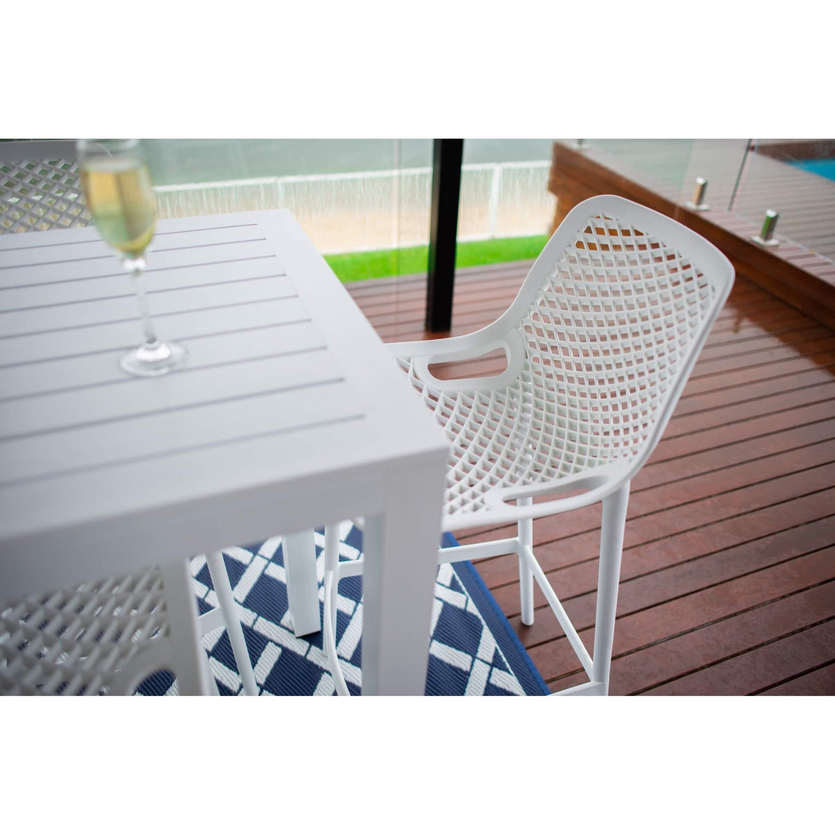 best-outdoor-furniture-Roma 75 - Alum Slat Bar 150 - 7pce - Outdoor Bar Set