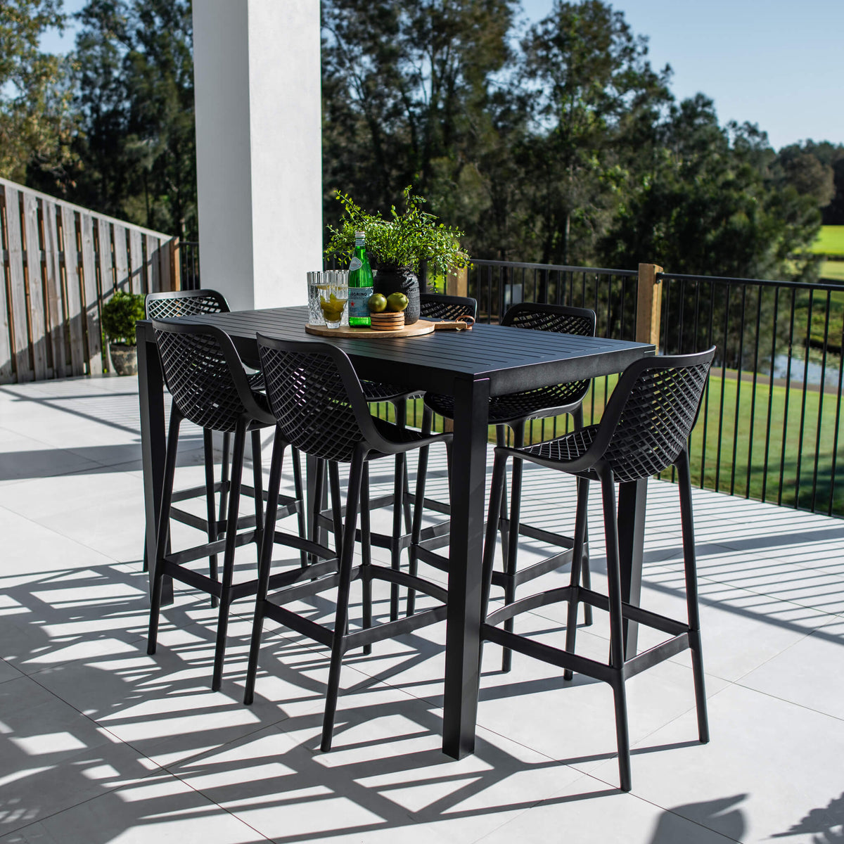 best-outdoor-furniture-Roma 75 Aria - 7pce (150x80) - Outdoor Bar Set #color_BLACK