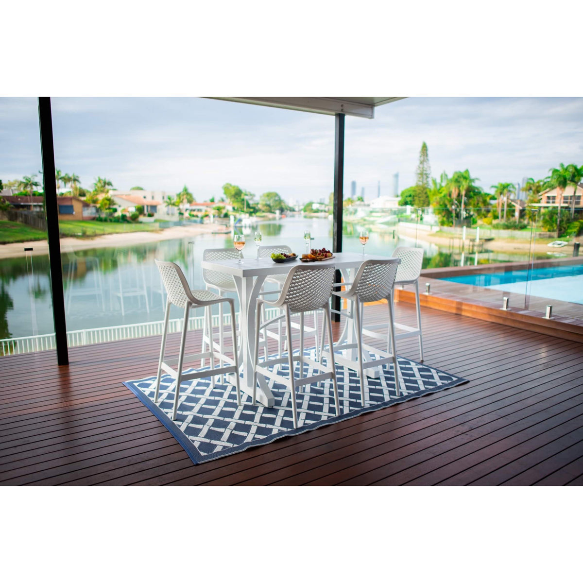 best-outdoor-furniture-Roma 75 - Bergen Slat Bar 150 - 7pce - Outdoor Bar Set #color_WHITE