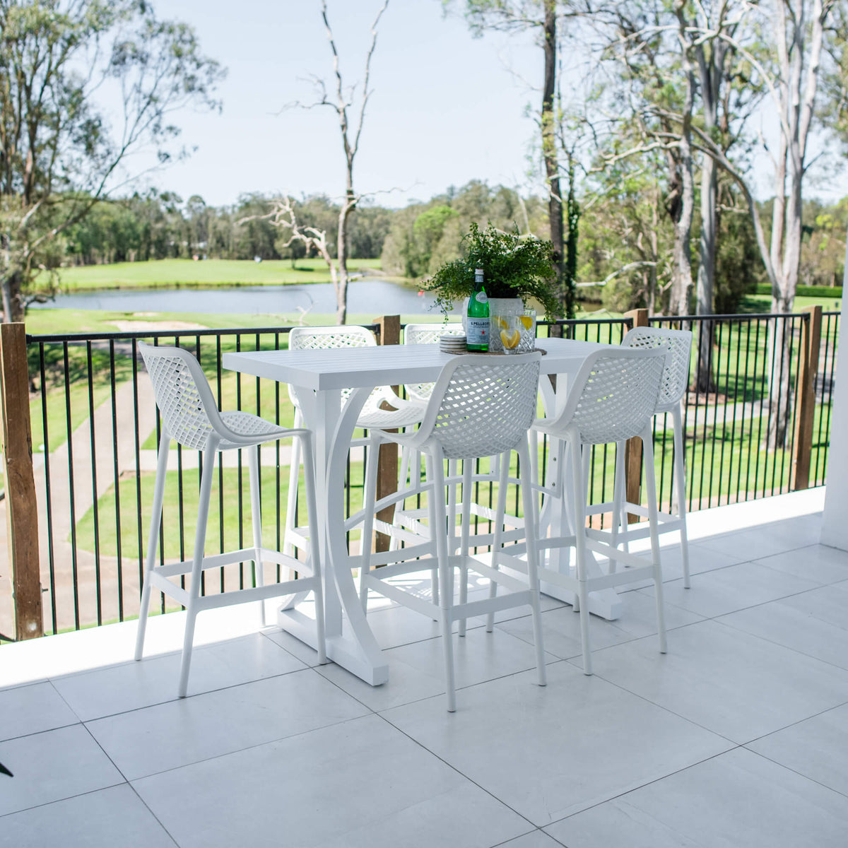 best-outdoor-furniture-Roma 75 - Bergen Slat Bar 150 - 7pce - Outdoor Bar Set #color_WHITE