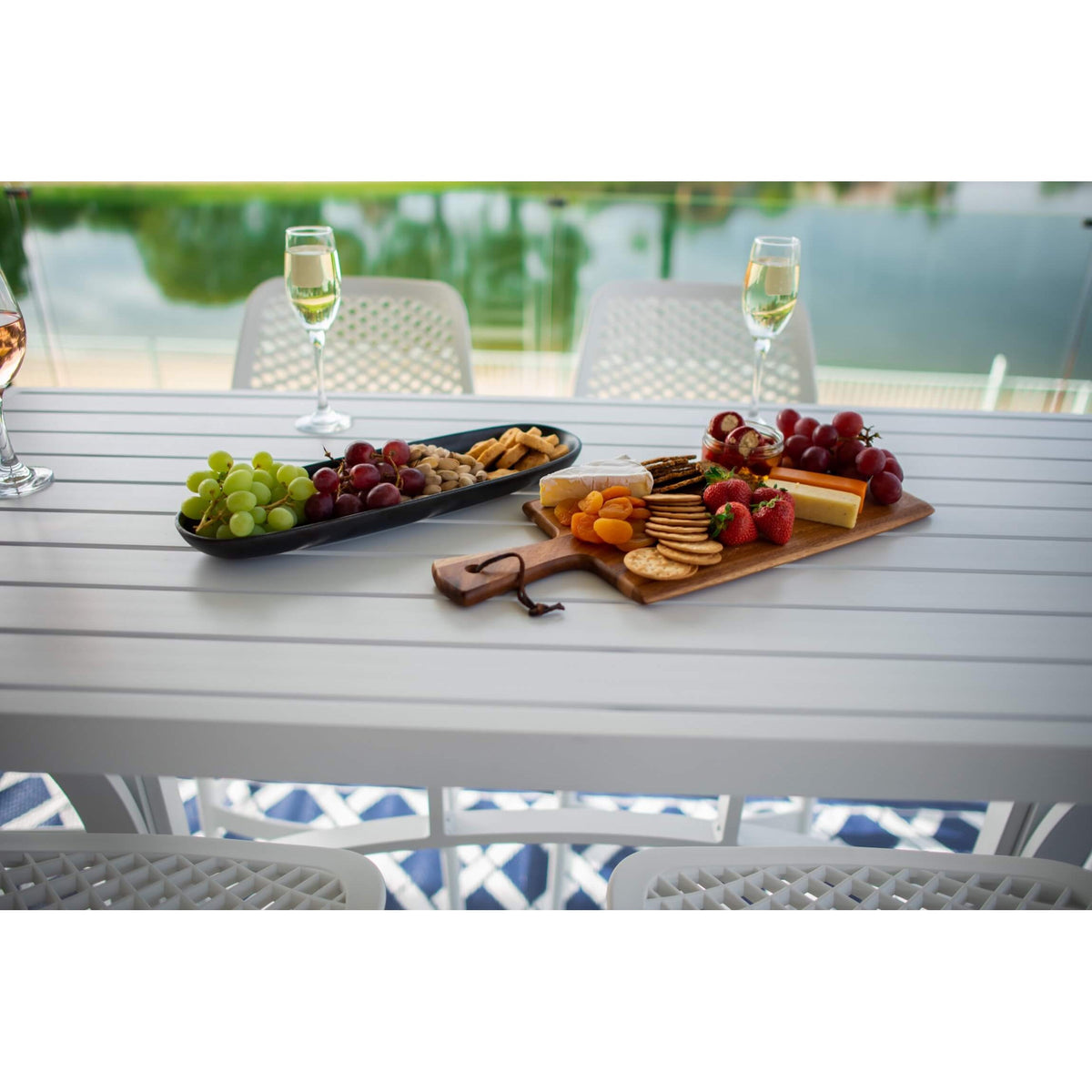 best-outdoor-furniture-Roma 75 - Bergen Slat Bar 150 - 7pce - Outdoor Bar Set #color_WHITE