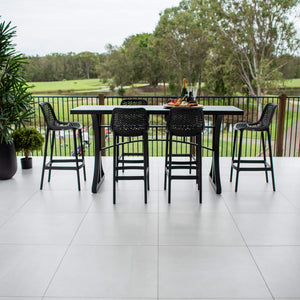 best-outdoor-furniture-Roma 75 Bergen - 7pce (200x65) - Outdoor Bar Set #color_BLACK