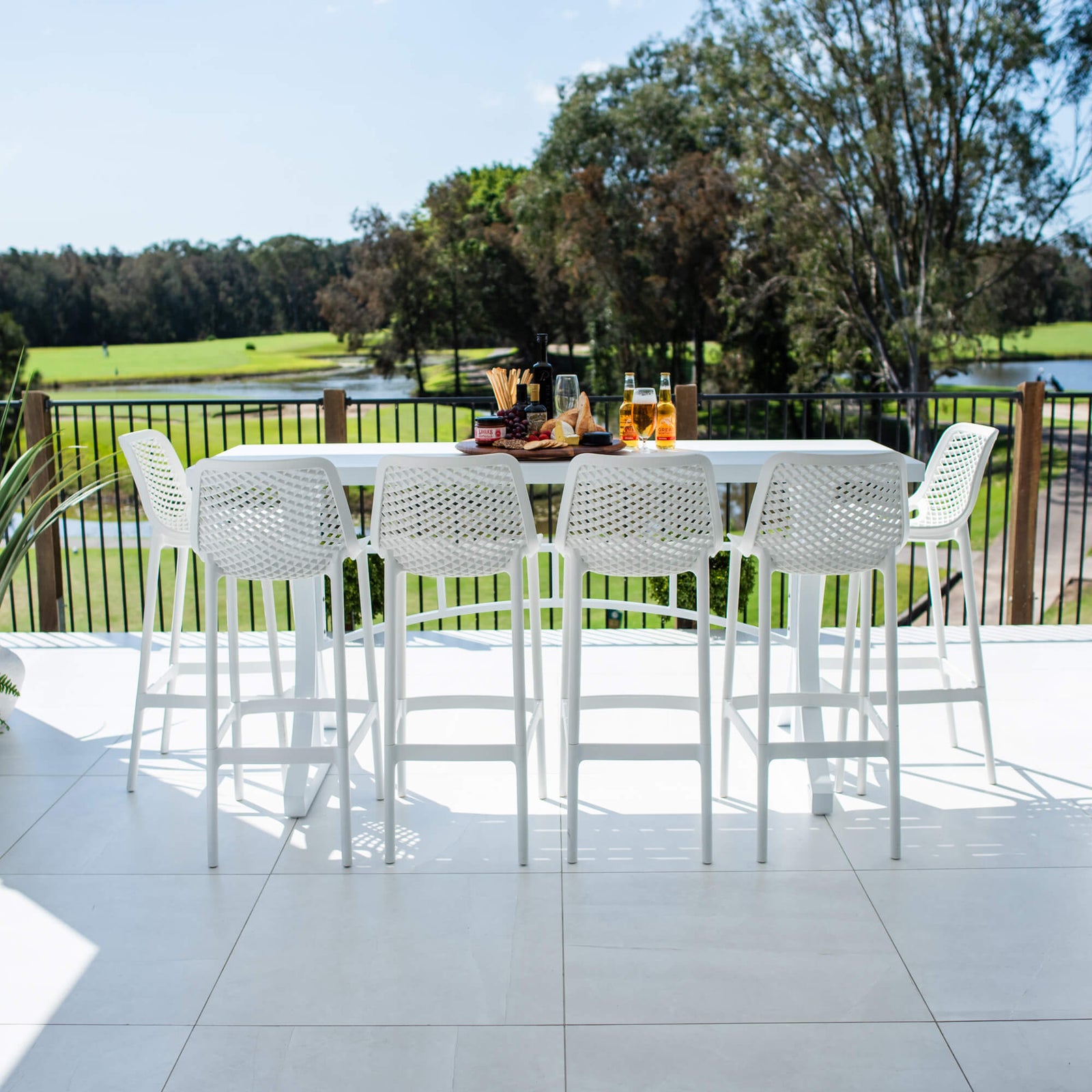 best-outdoor-furniture-Roma 75 Bergen - 7pce (200x65) - Outdoor Bar Set #color_WHITE