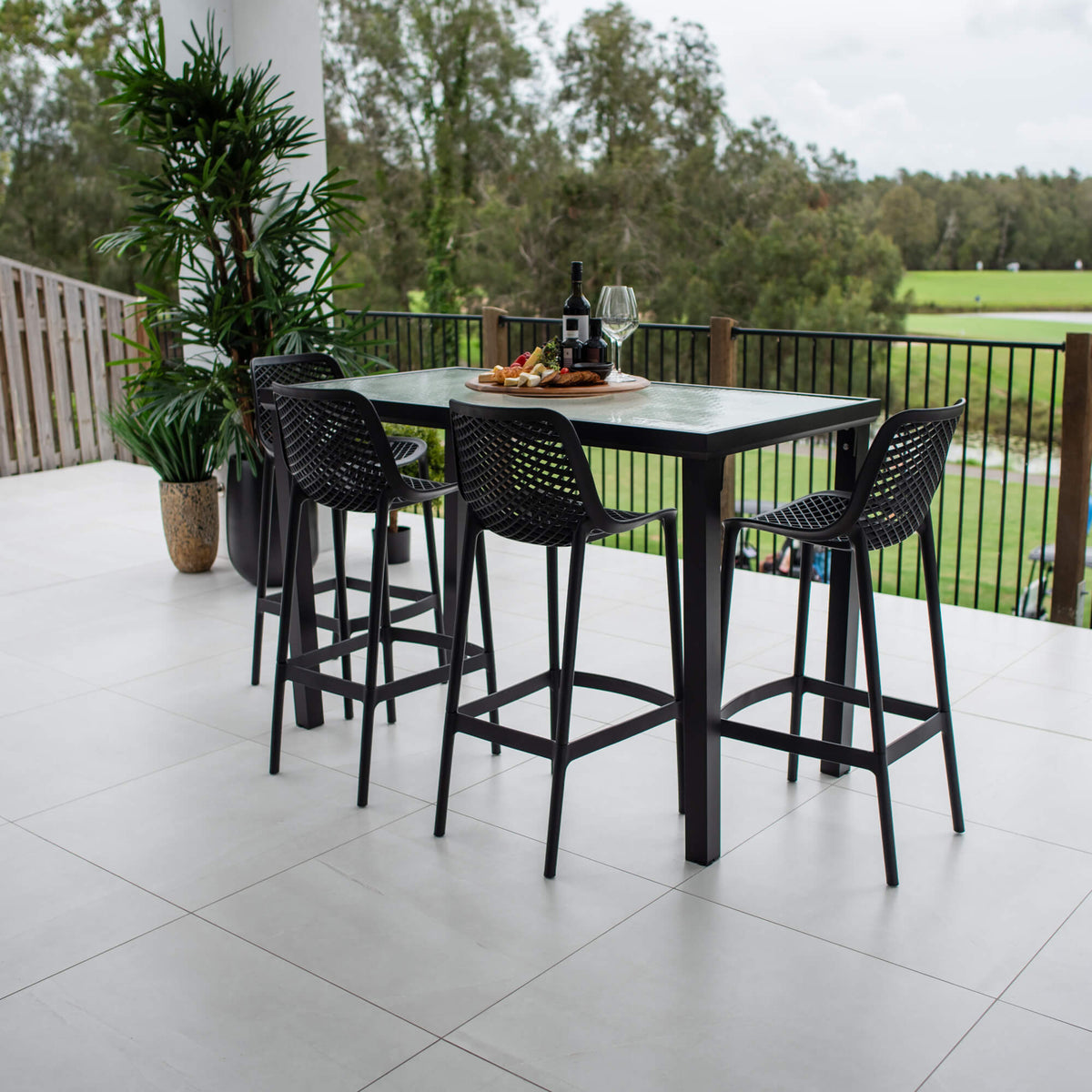 best-outdoor-furniture-Roma 75 Hudson - 5pce (150x80) - Outdoor Bar Set #color_BLACK