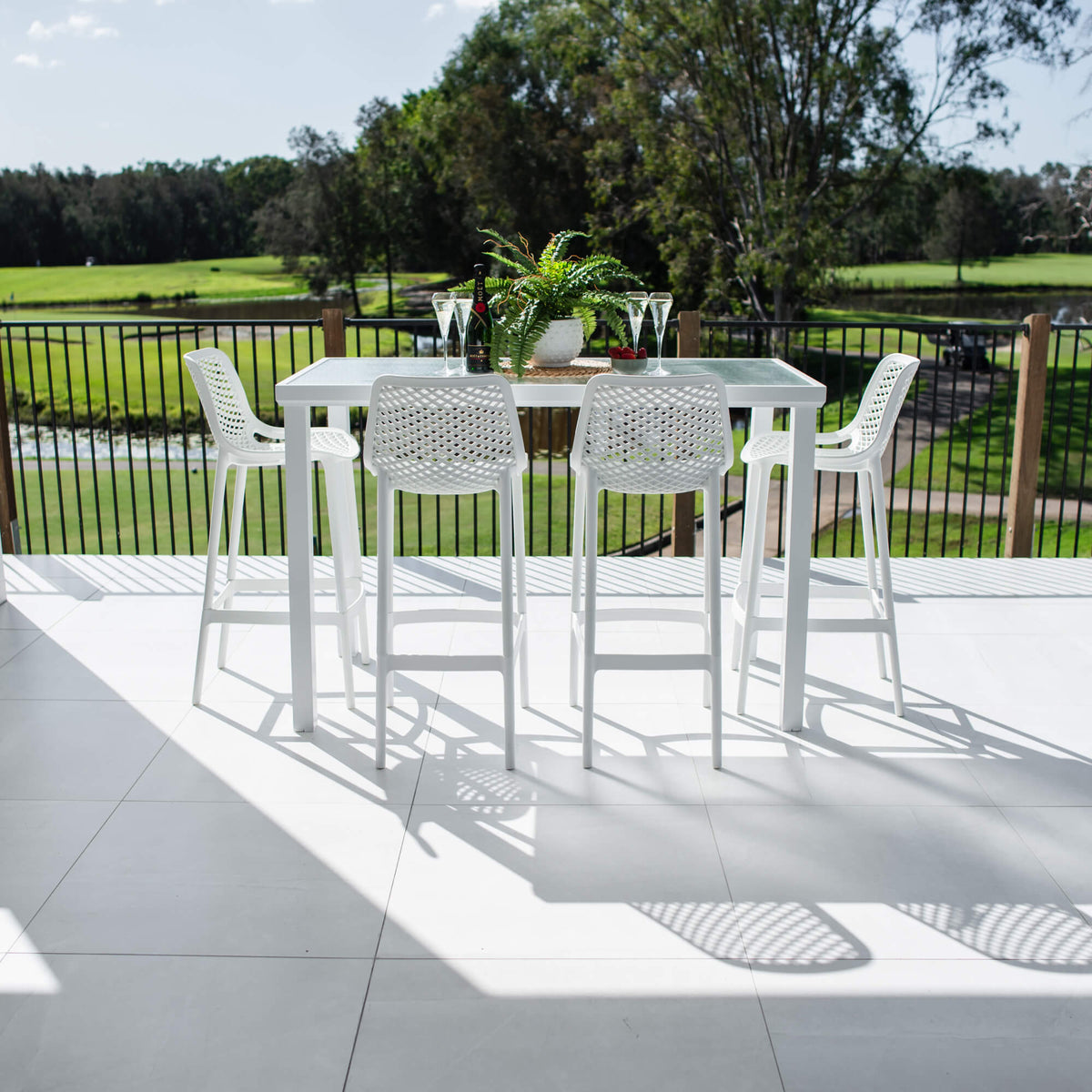 best-outdoor-furniture-Roma 75 Hudson - 5pce (150x80) - Outdoor Bar Set #color_WHITE