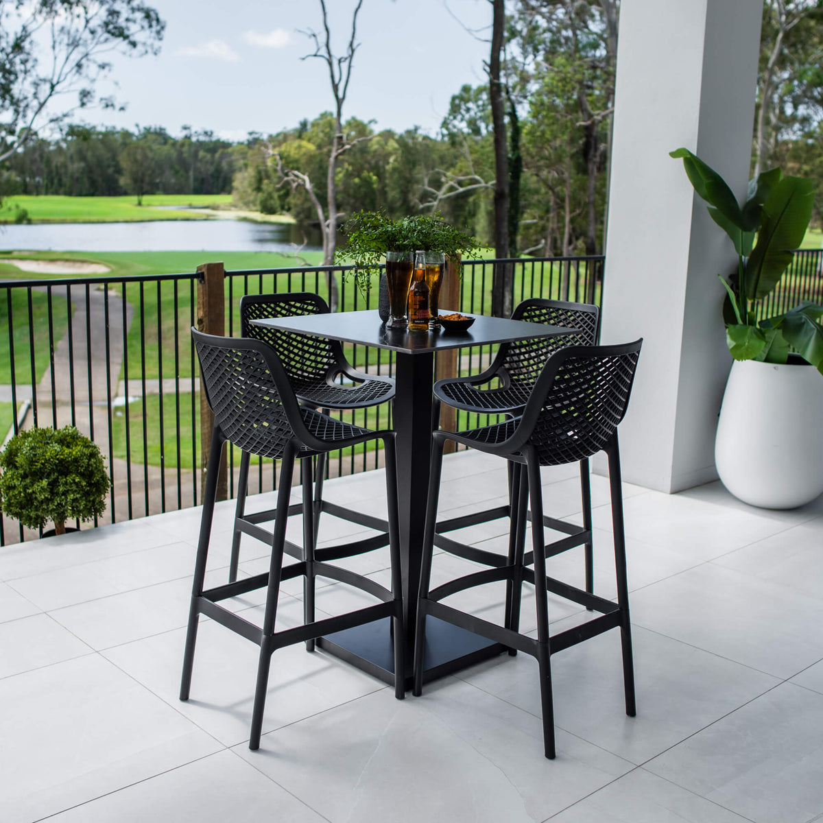 best-outdoor-furniture-Roma 75 Lennox - 5pce (70x70) - Outdoor Bar Set #color_BLACK