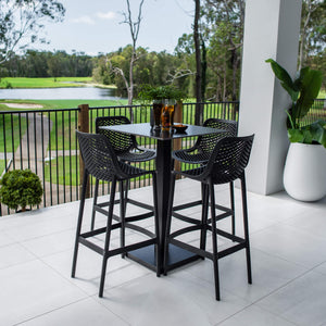 best-outdoor-furniture-Roma 75 Lennox - 5pce (70x70) - Outdoor Bar Set #color_BLACK