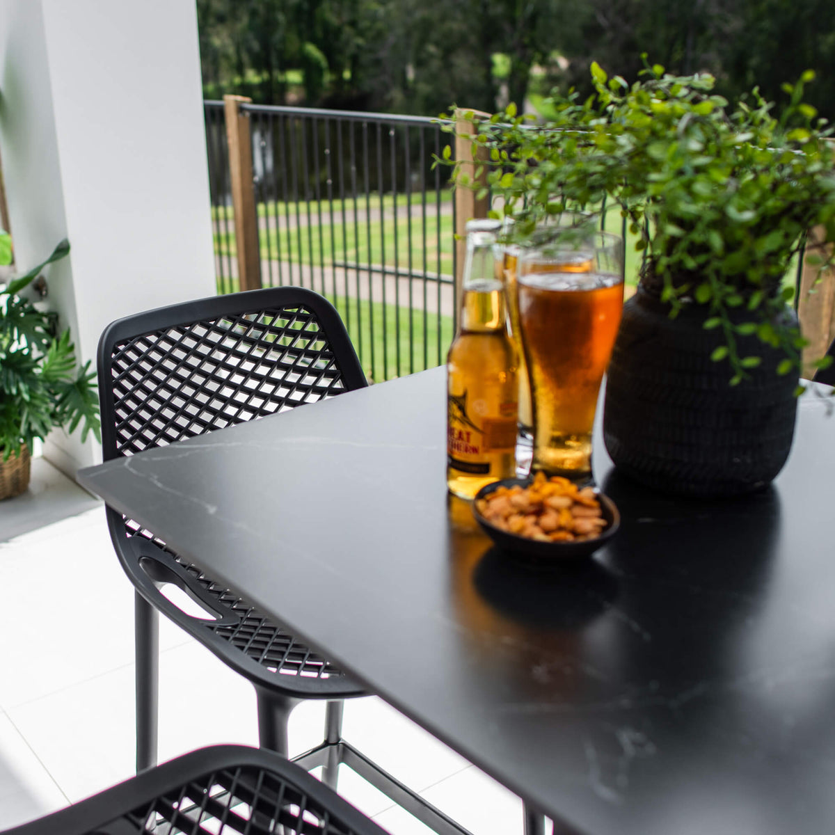 best-outdoor-furniture-Roma 75 Lennox - 5pce (70x70) - Outdoor Bar Set #color_BLACK