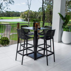 best-outdoor-furniture-Roma 75 Lennox - 5pce (70x70) - Outdoor Bar Set #color_BLACK