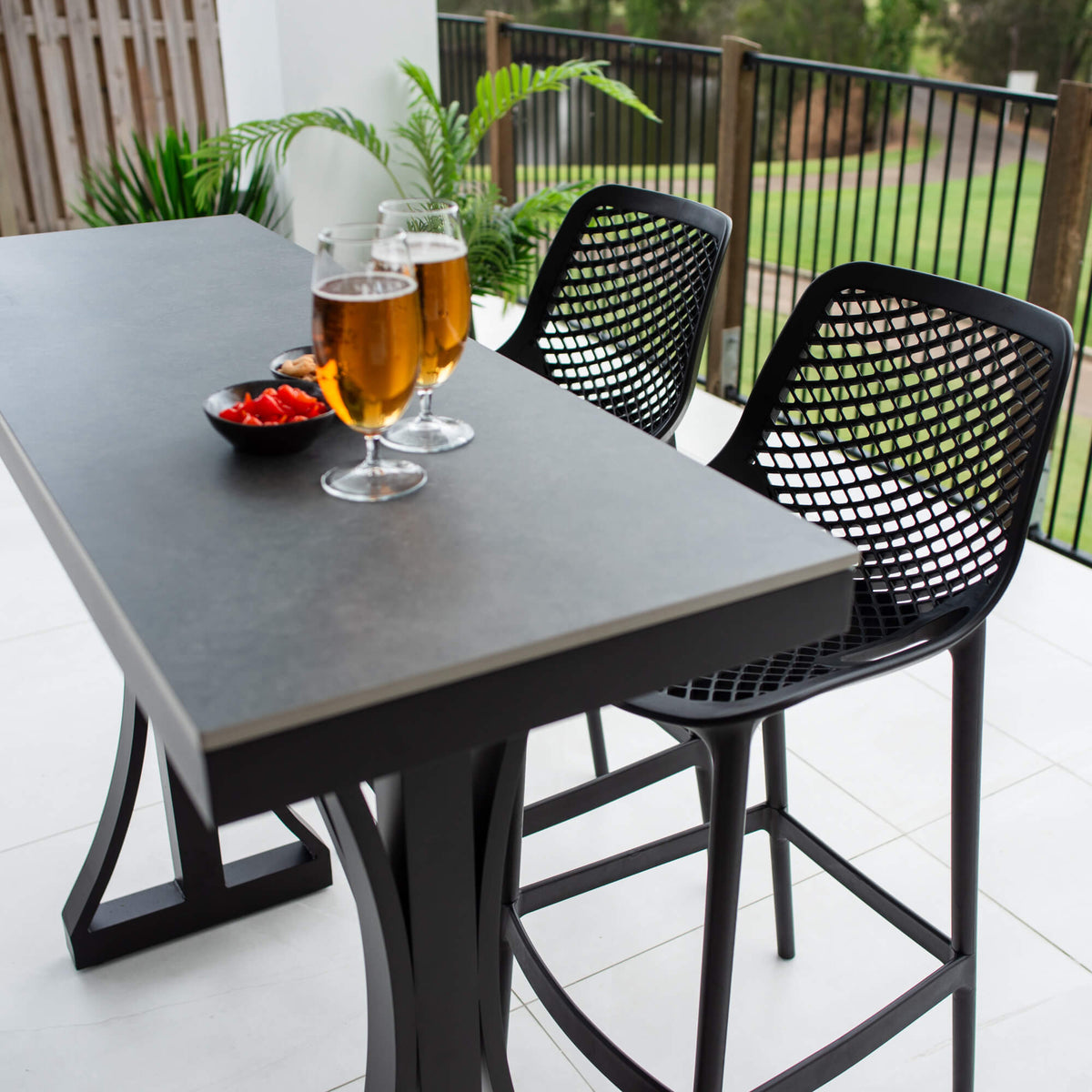 best-outdoor-furniture-Roma 75 Malibu - 3pce (130x45) - Outdoor Bar Set #color_BLACK