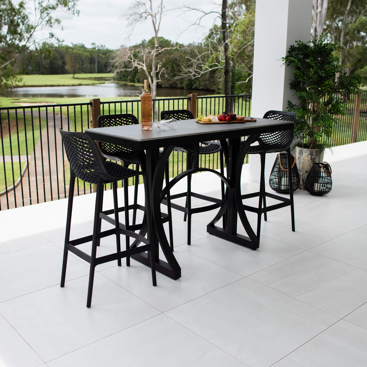 best-outdoor-furniture-Roma 75 Malibu - 5pce (150x65) - Outdoor Bar Set #color_BLACK