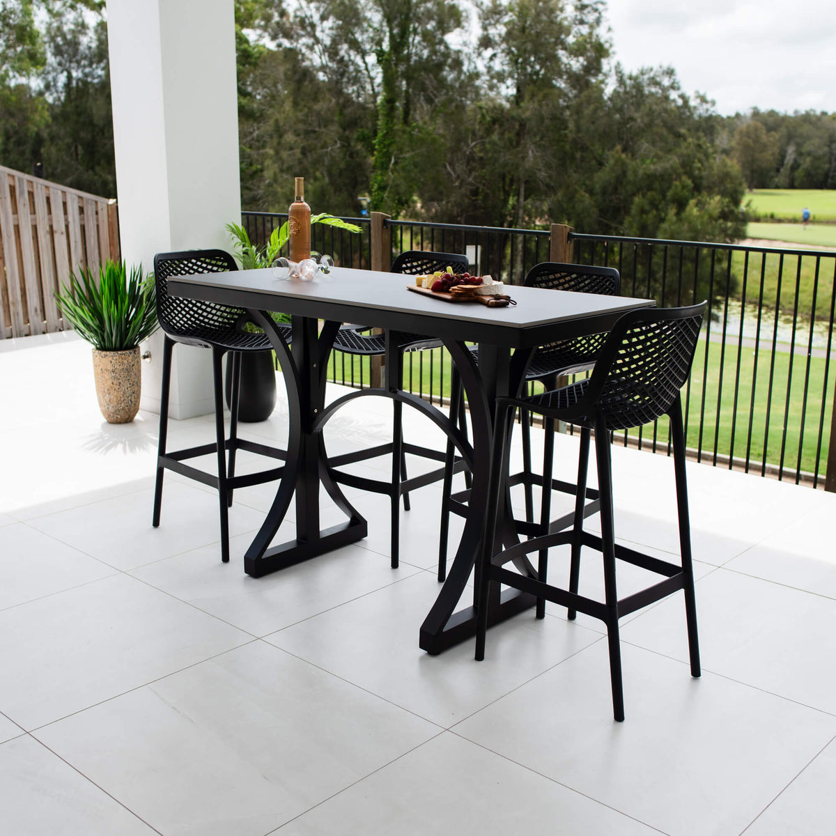 best-outdoor-furniture-Roma 75 Malibu - 5pce (150x65) - Outdoor Bar Set #color_BLACK