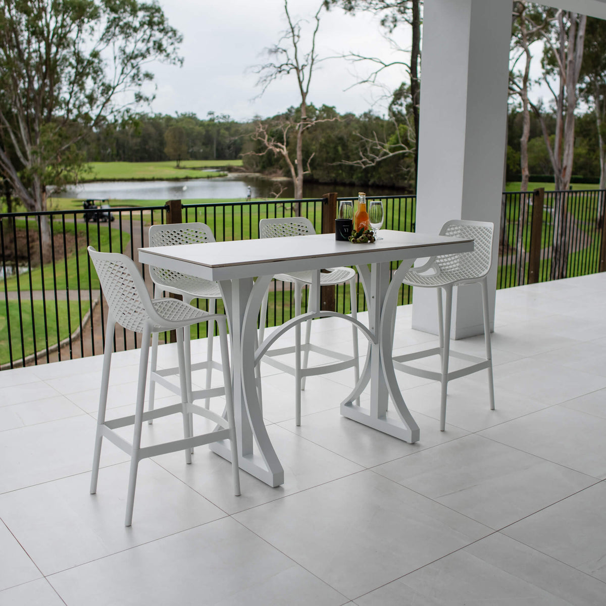 best-outdoor-furniture-Roma 75 Malibu - 5pce (150x65) - Outdoor Bar Set #color_WHITE