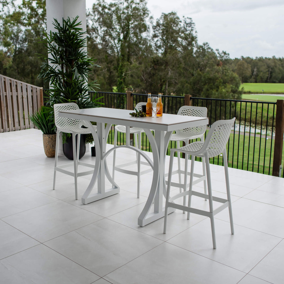 best-outdoor-furniture-Roma 75 Malibu - 5pce (150x65) - Outdoor Bar Set #color_WHITE