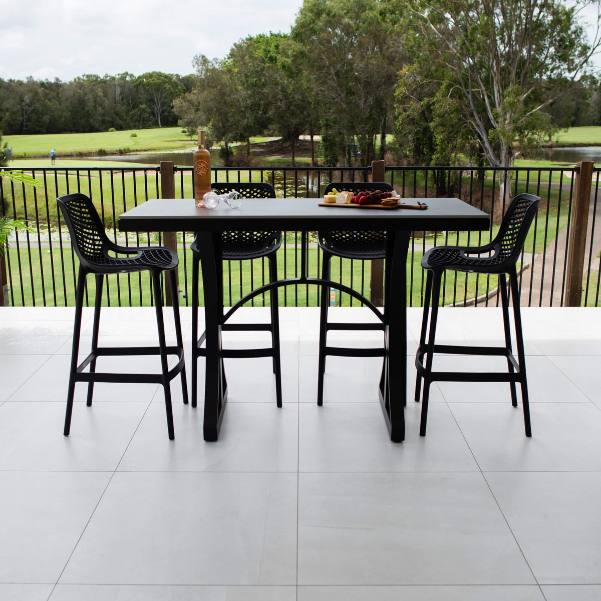 best-outdoor-furniture-Roma 75 Malibu - 5pce (150x65) - Outdoor Bar Set #color_BLACK