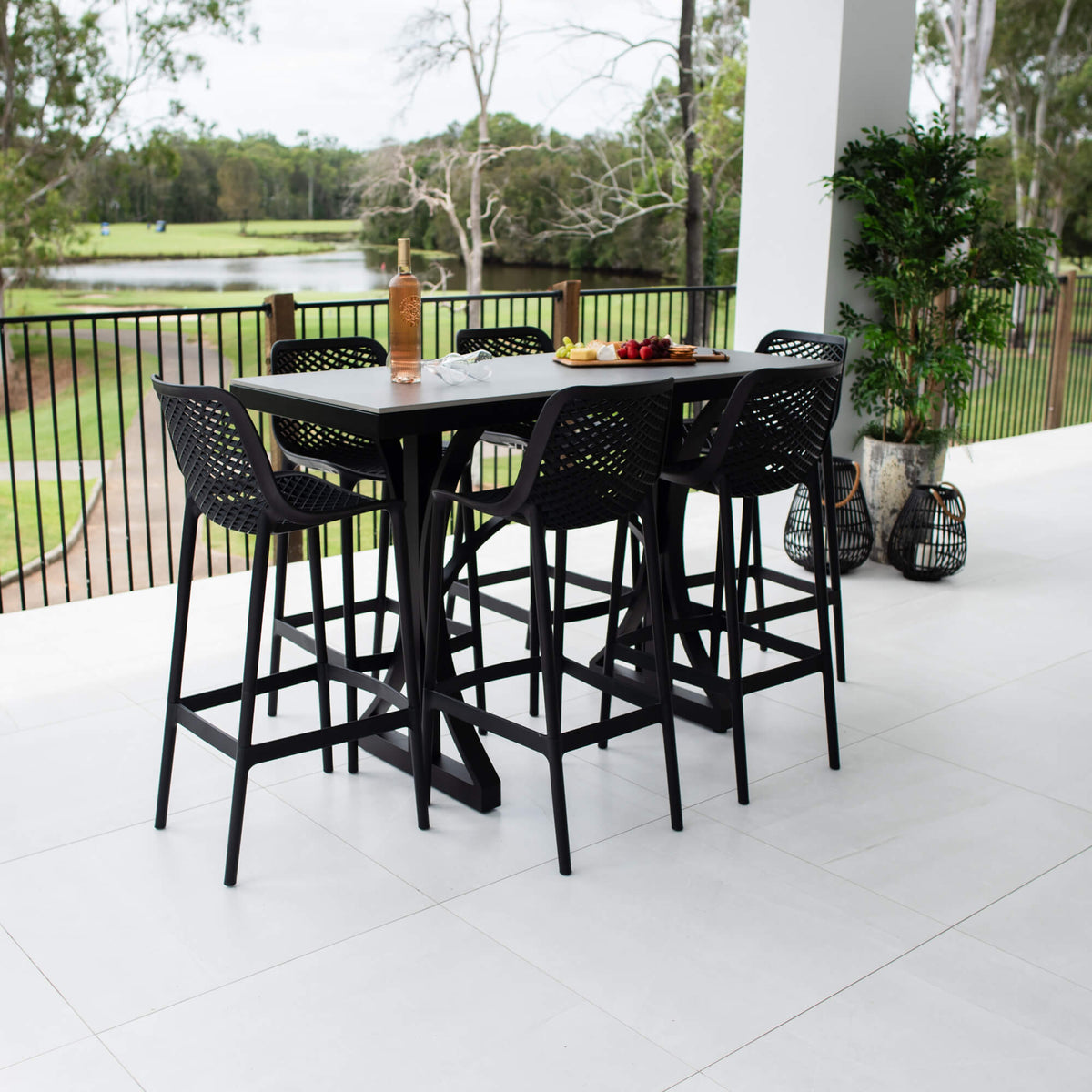 best-outdoor-furniture-Roma 75 Malibu - 7pce (150x65) - Outdoor Bar Set #color_BLACK