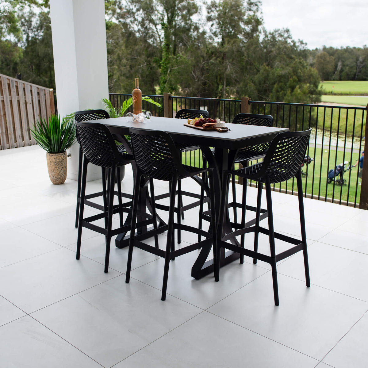 best-outdoor-furniture-Roma 75 Malibu - 7pce (150x65) - Outdoor Bar Set #color_BLACK