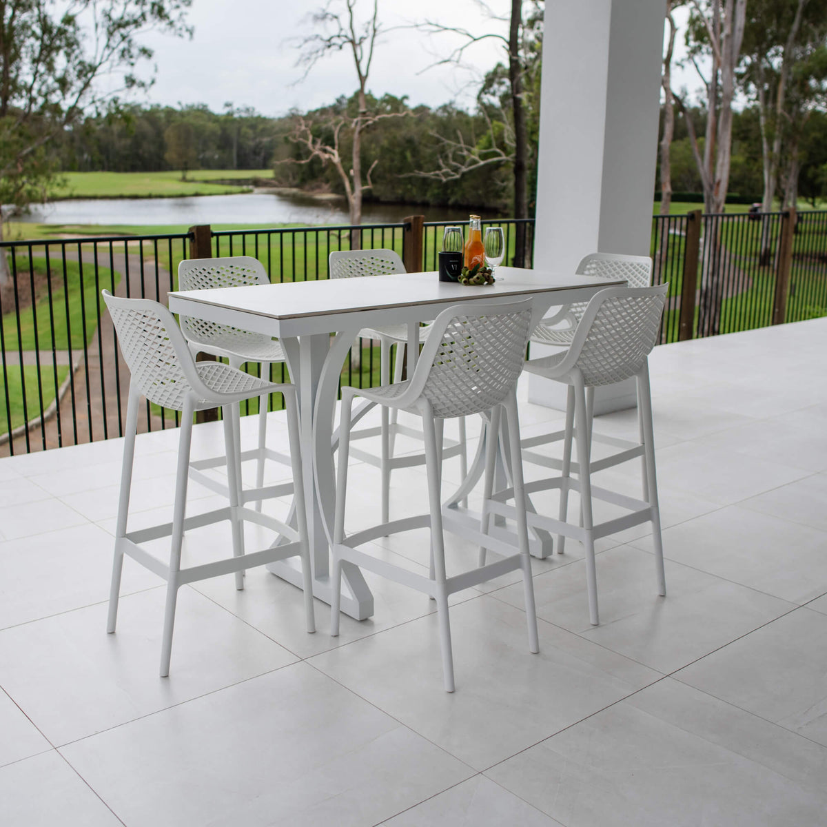 Roma 75 Malibu - 7pce (150x65) - Outdoor Bar Set