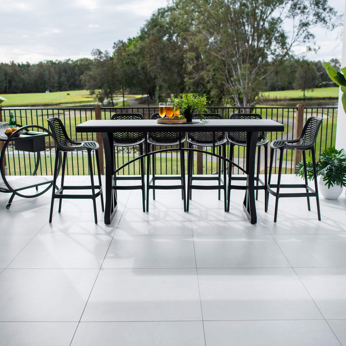 Roma 75 Malibu - 7pce (200x65) - Outdoor Bar Set - Outdoor Bar Set