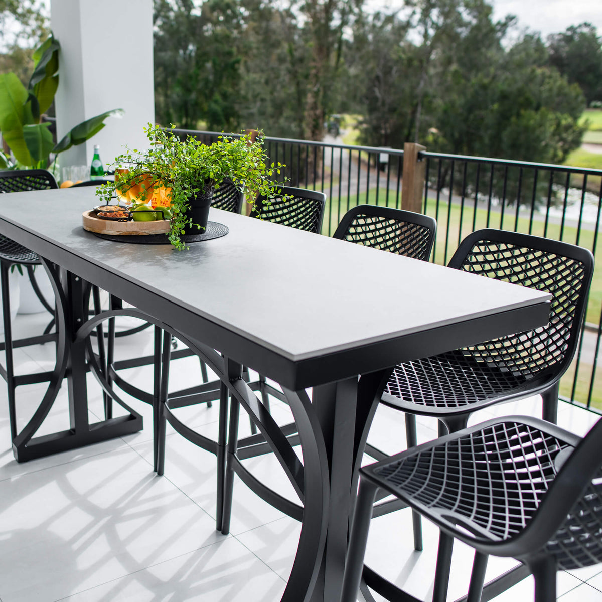 Roma 75 Malibu - 7pce (200x65) - Outdoor Bar Set - Outdoor Bar Set