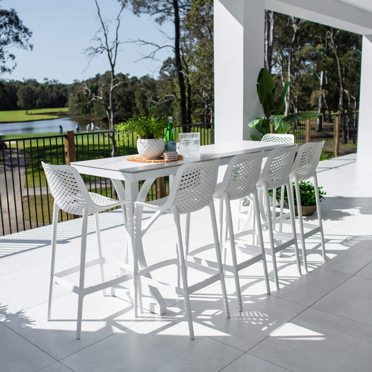Roma 75 Malibu - 7pce (200x65) - Outdoor Bar Set - Outdoor Bar Set