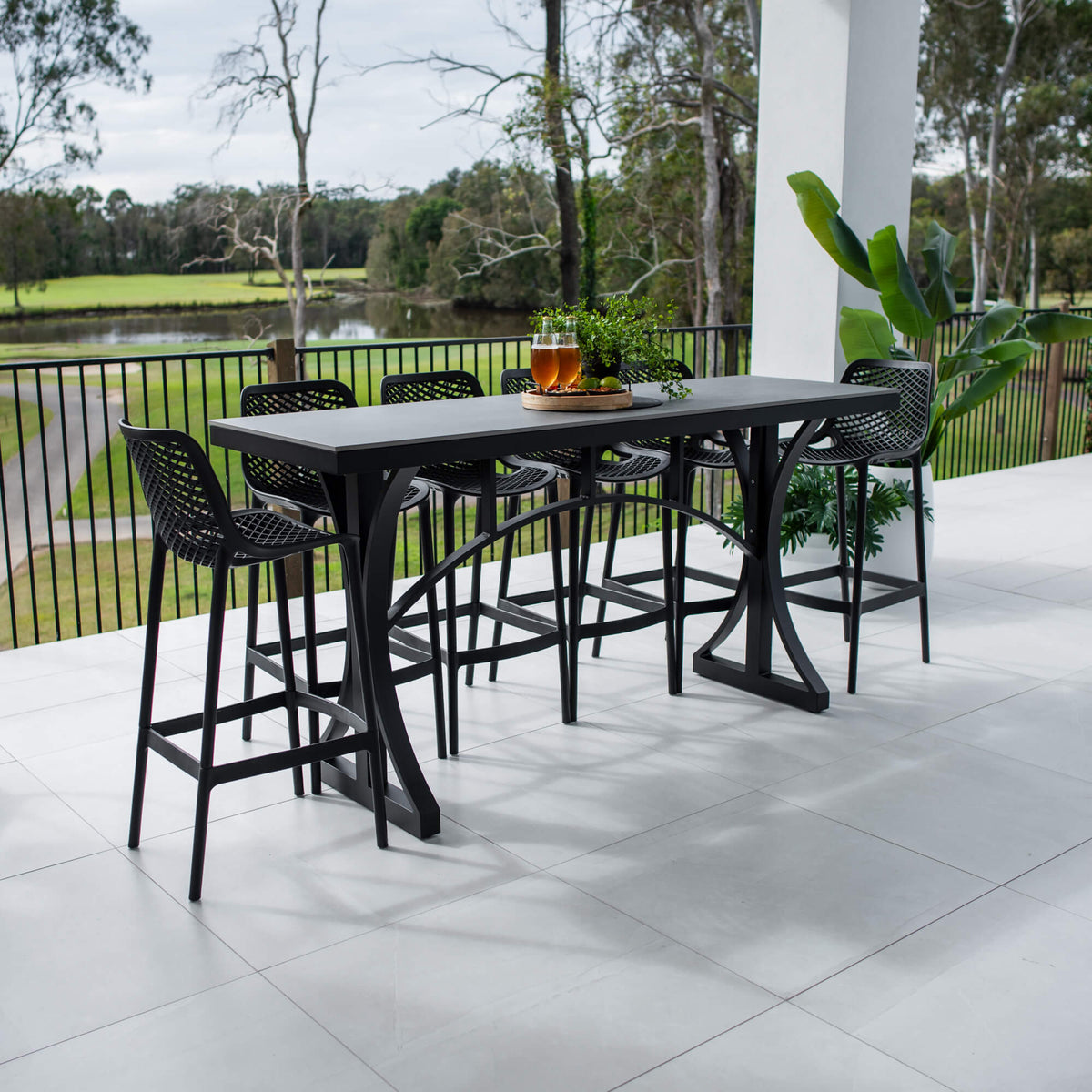 Roma 75 Malibu - 7pce (200x65) - Outdoor Bar Set - Outdoor Bar Set
