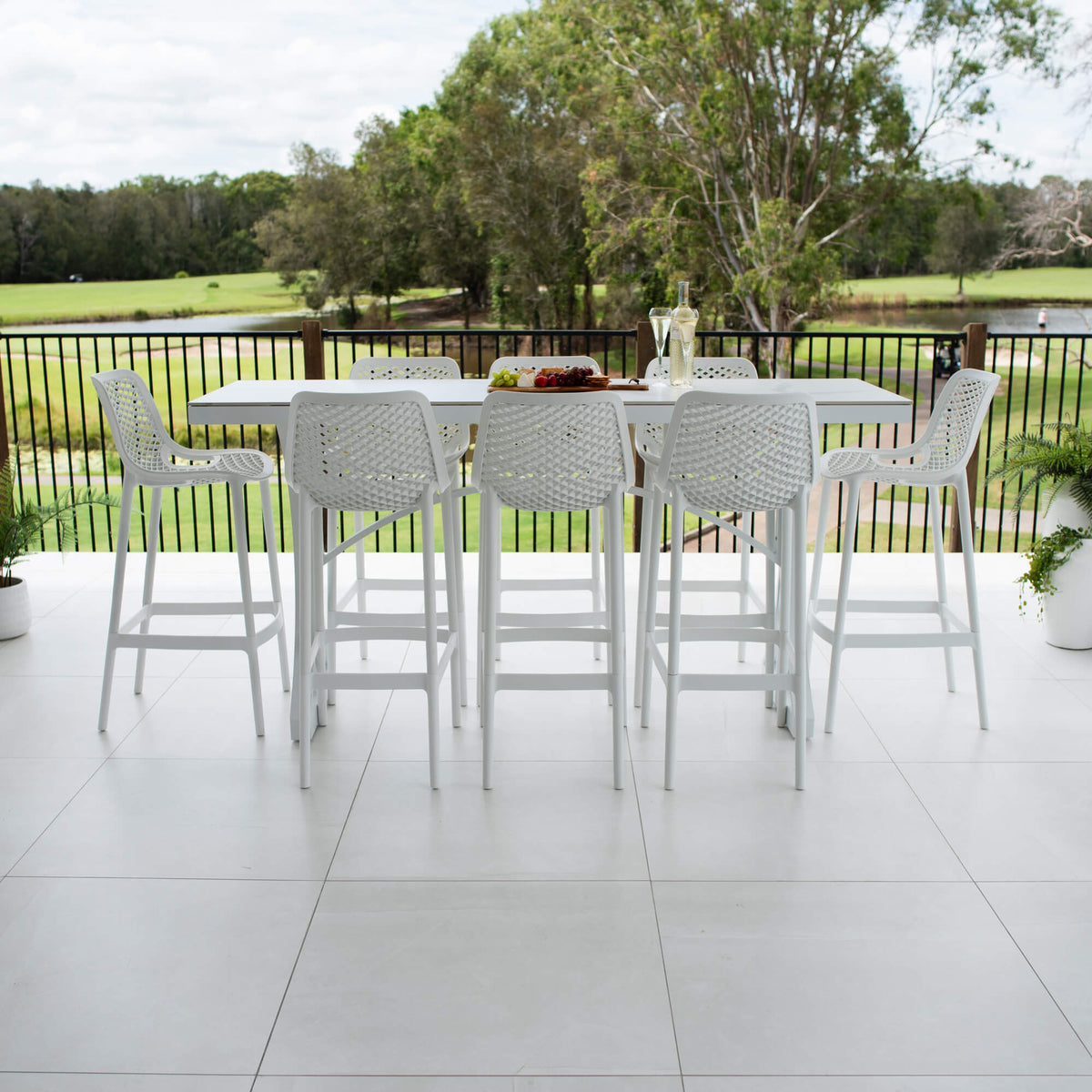 best-outdoor-furniture-Roma 75 Malibu - 9pce (200x65) - Outdoor Bar Set #color_WHITE