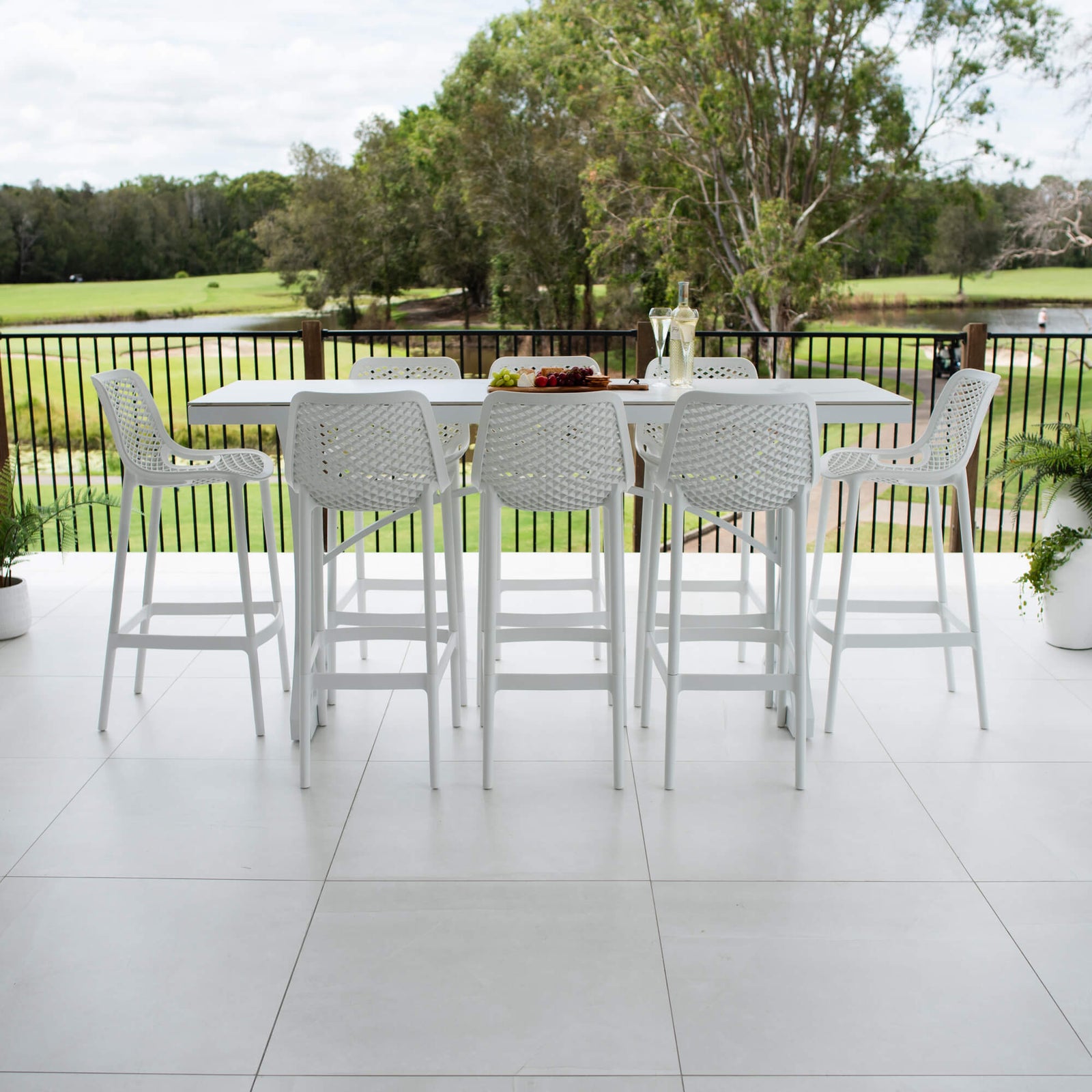 best-outdoor-furniture-Roma 75 Malibu - 9pce (200x65) - Outdoor Bar Set #color_WHITE