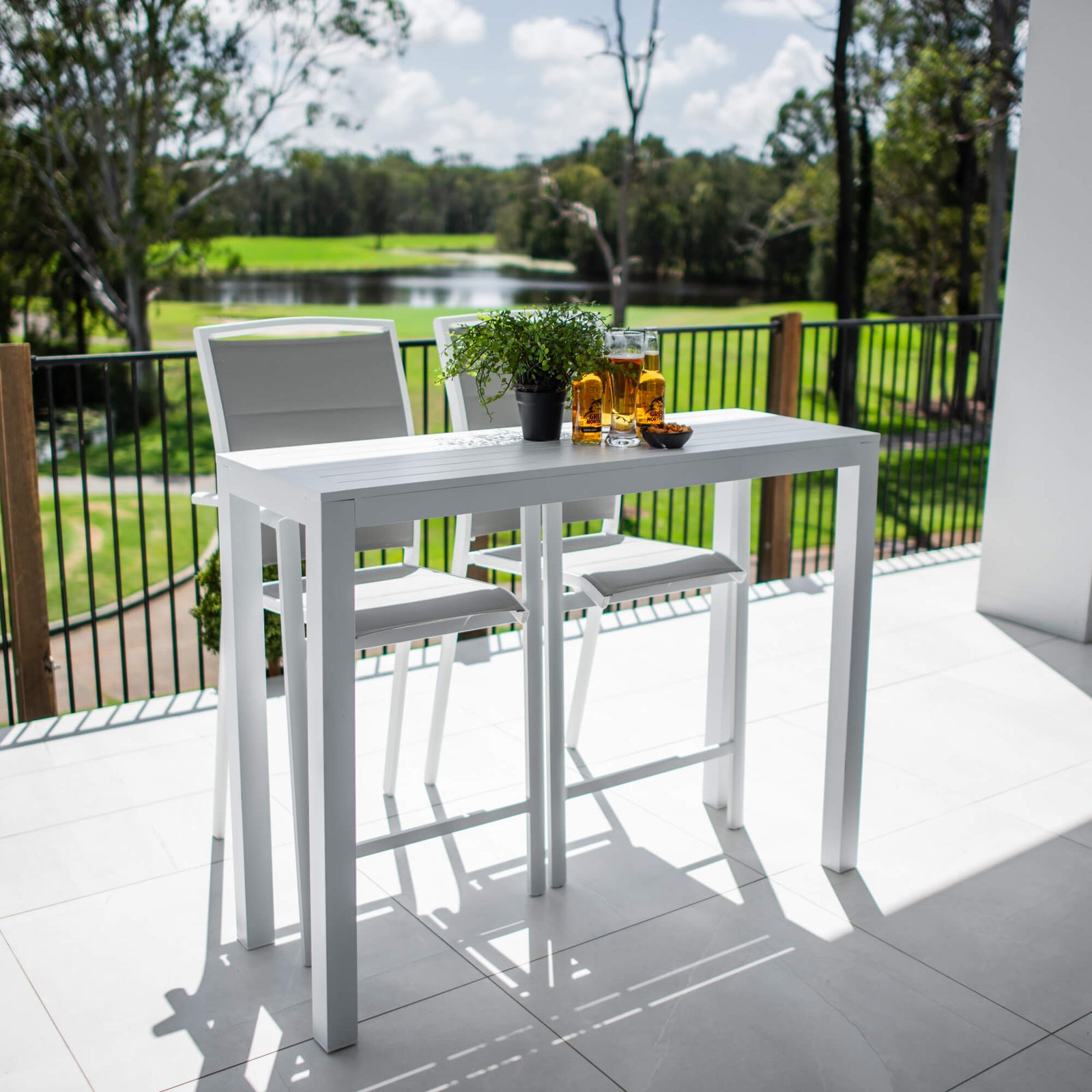 best-outdoor-furniture-Shelby - Alum Slat Bar 130 - 3pce - Outdoor Bar Set #color_WHITE