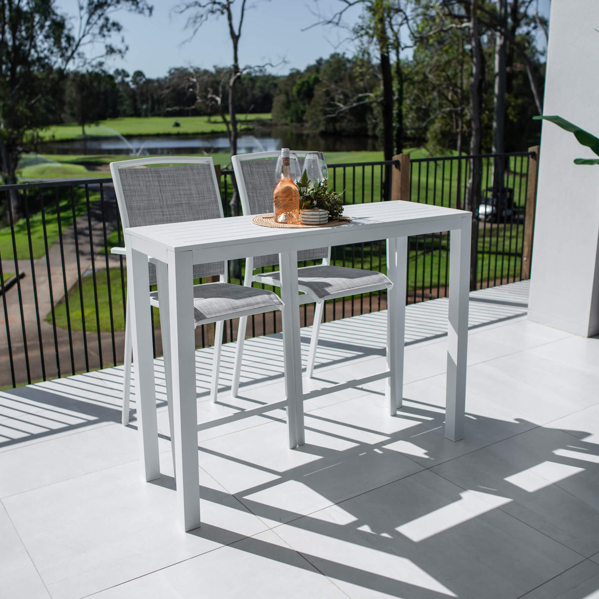 best-outdoor-furniture-Shelby - Alum Slat Bar 130 - 3pce - Outdoor Bar Set #color_WHITE