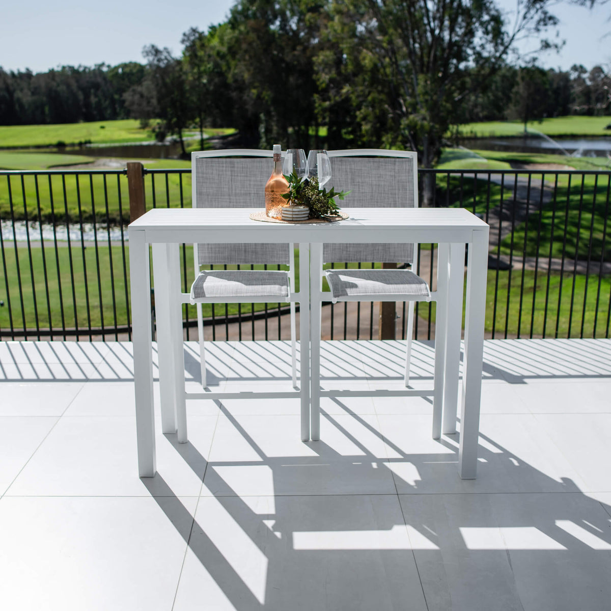best-outdoor-furniture-Shelby - Alum Slat Bar 130 - 3pce - Outdoor Bar Set #color_WHITE