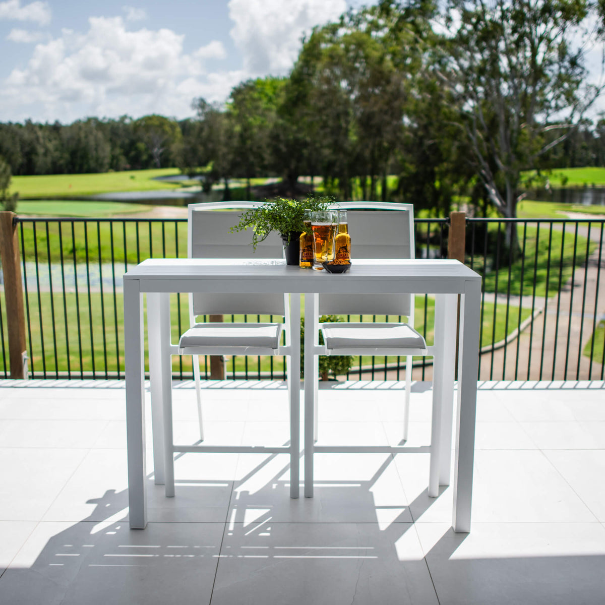 best-outdoor-furniture-Shelby - Alum Slat Bar 130 - 3pce - Outdoor Bar Set #color_WHITE