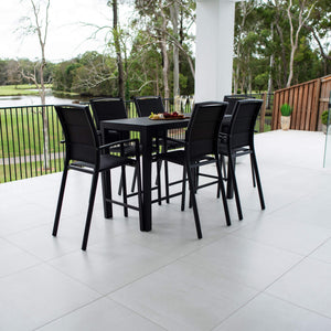 best-outdoor-furniture-Shelby Alum Slat Bar - 7pce - Outdoor Bar Set F #color_BLACK