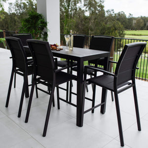 best-outdoor-furniture-Shelby Alum Slat Bar - 7pce - Outdoor Bar Set F #color_BLACK