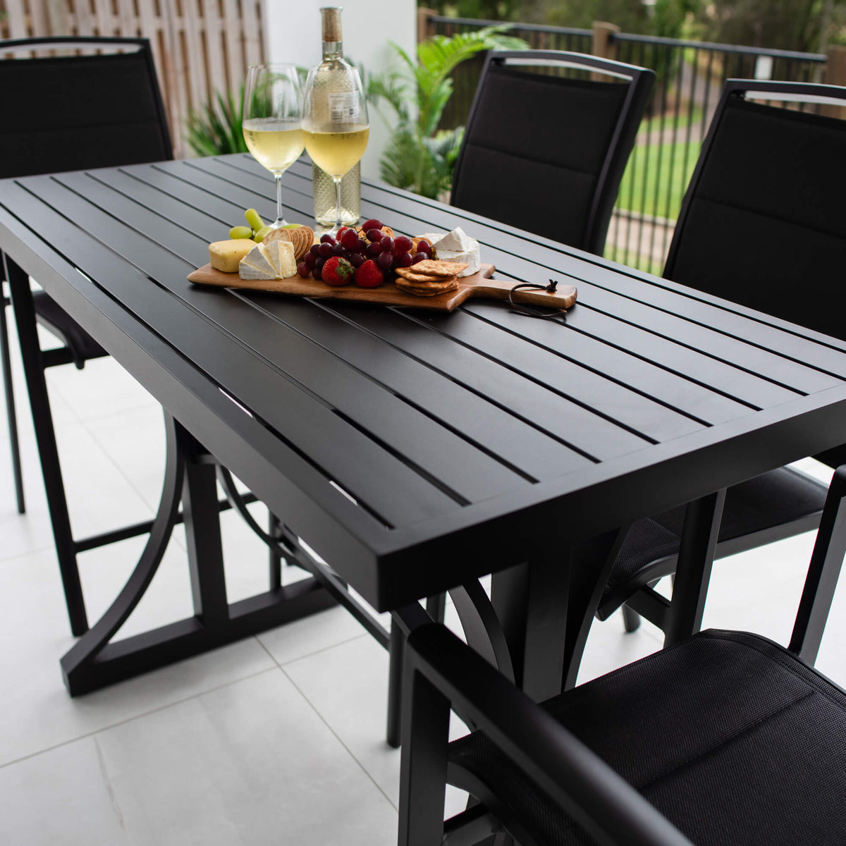 Shelby - Bergen Slat Bar 150 - 5pce - Outdoor Bar Set