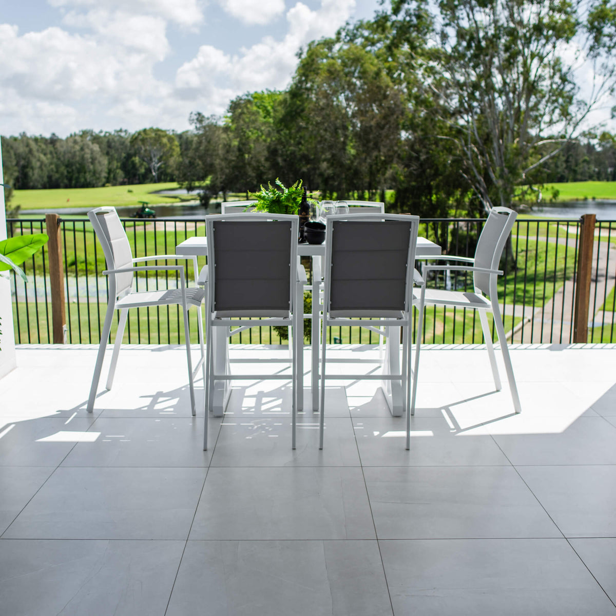Shelby - Bergen Slat Bar 150 - 7pce - Outdoor Bar Set