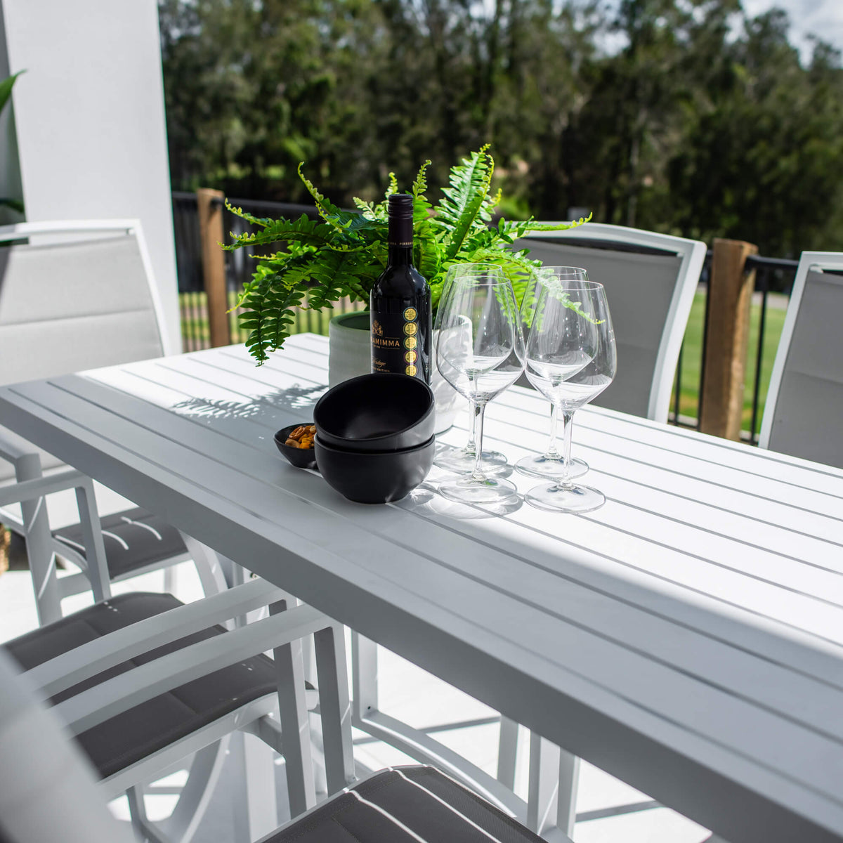 Shelby - Bergen Slat Bar 150 - 7pce - Outdoor Bar Set