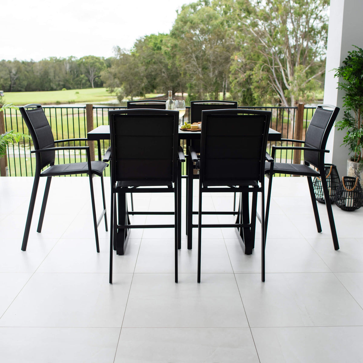 Shelby - Bergen Slat Bar 150 - 7pce - Outdoor Bar Set