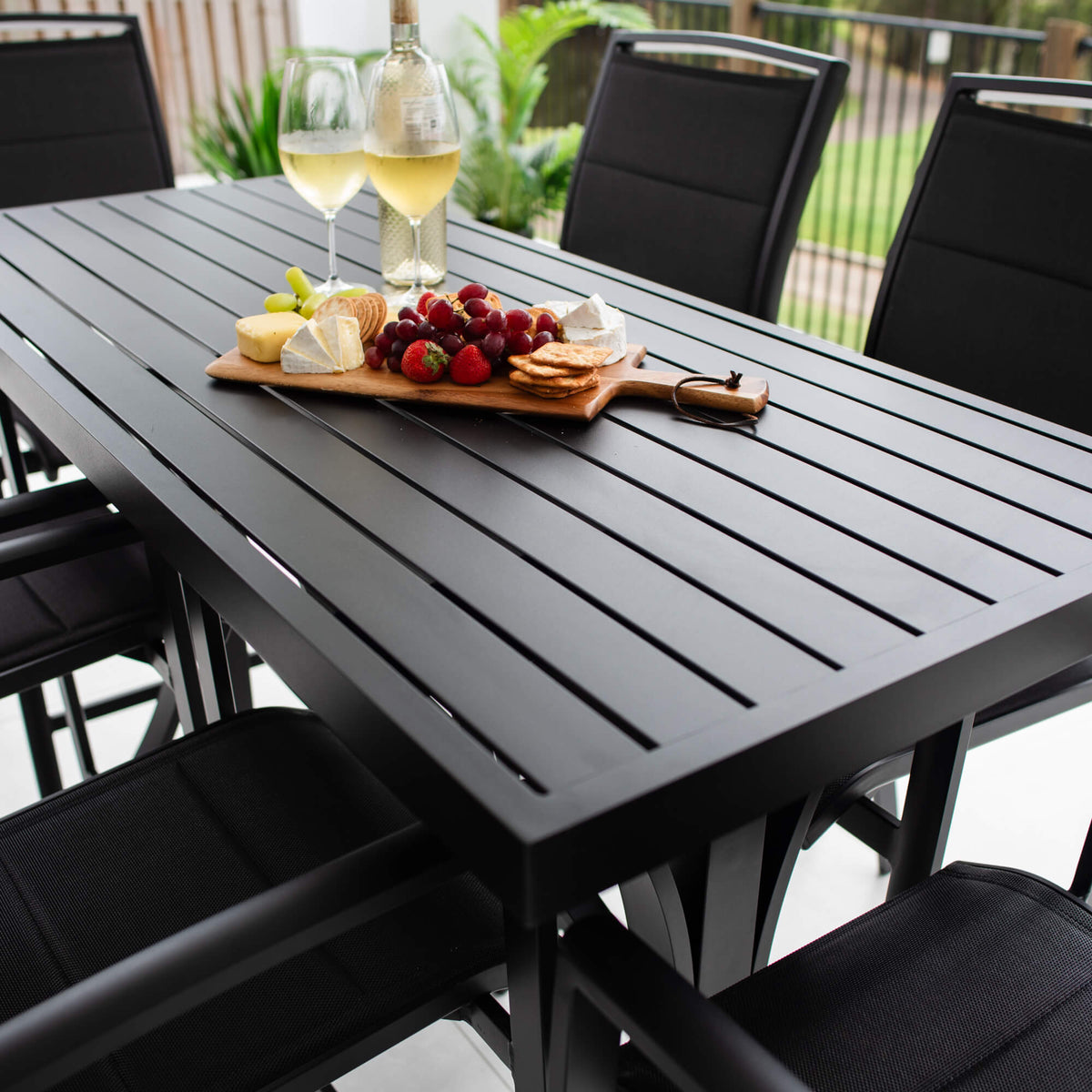 Shelby - Bergen Slat Bar 150 - 7pce - Outdoor Bar Set