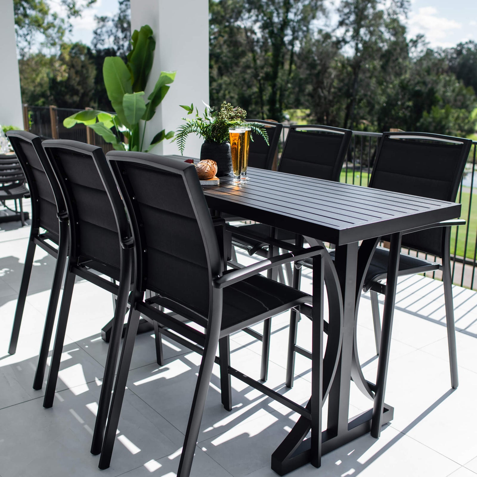 best-outdoor-furniture-Shelby - Bergen Slat Bar 200 - 7pce - Outdoor Bar Set #color_BLACK