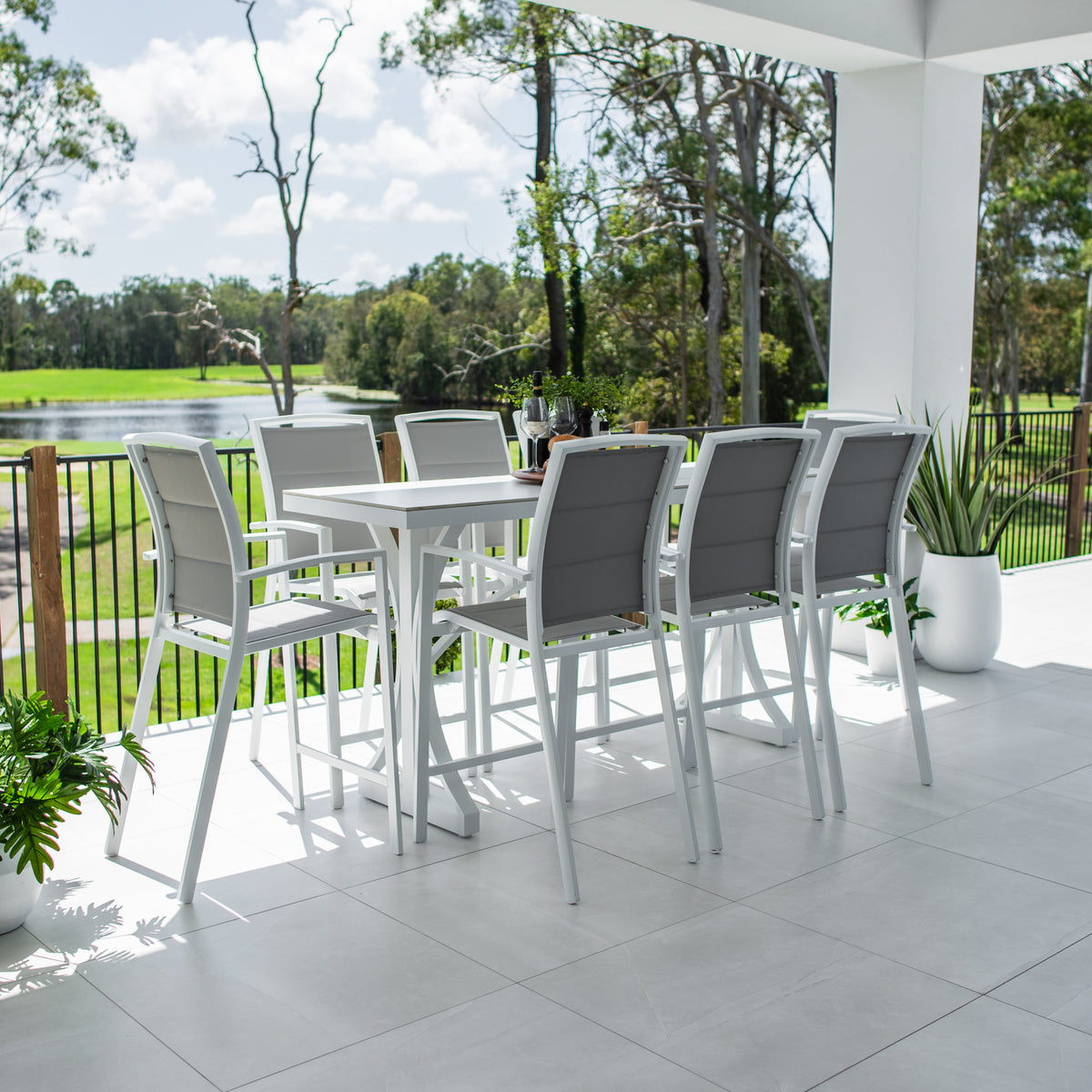 best-outdoor-furniture-Shelby Bergen - 9pce (200x65) - Outdoor Bar Set #color_WHITE