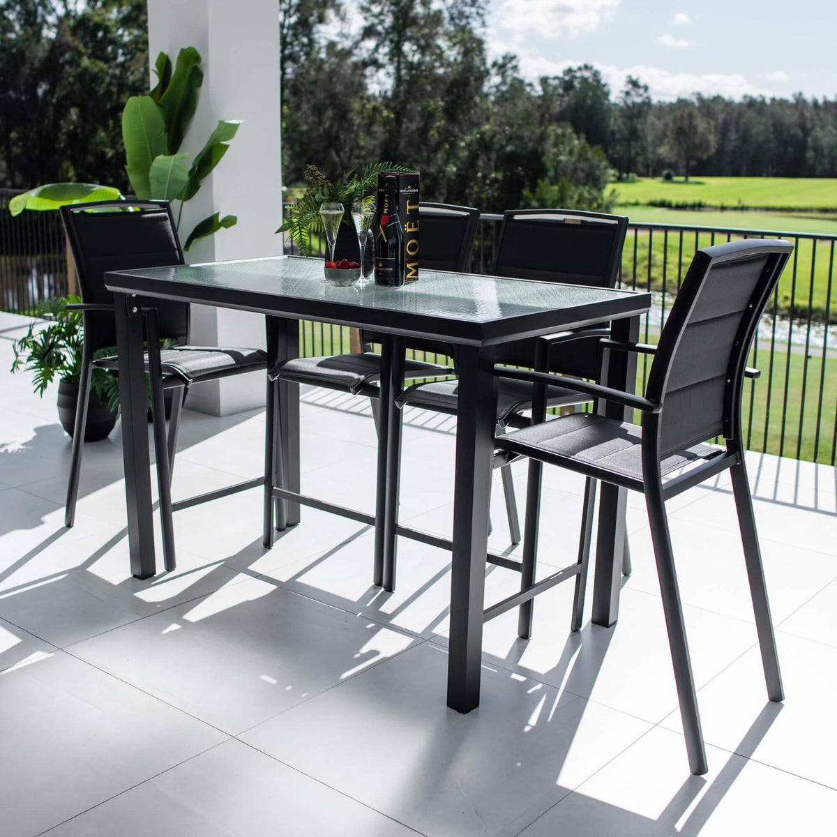 best-outdoor-furniture-Shelby Hudson - 5pce (150x80) - Outdoor Bar Set #color_BLACK