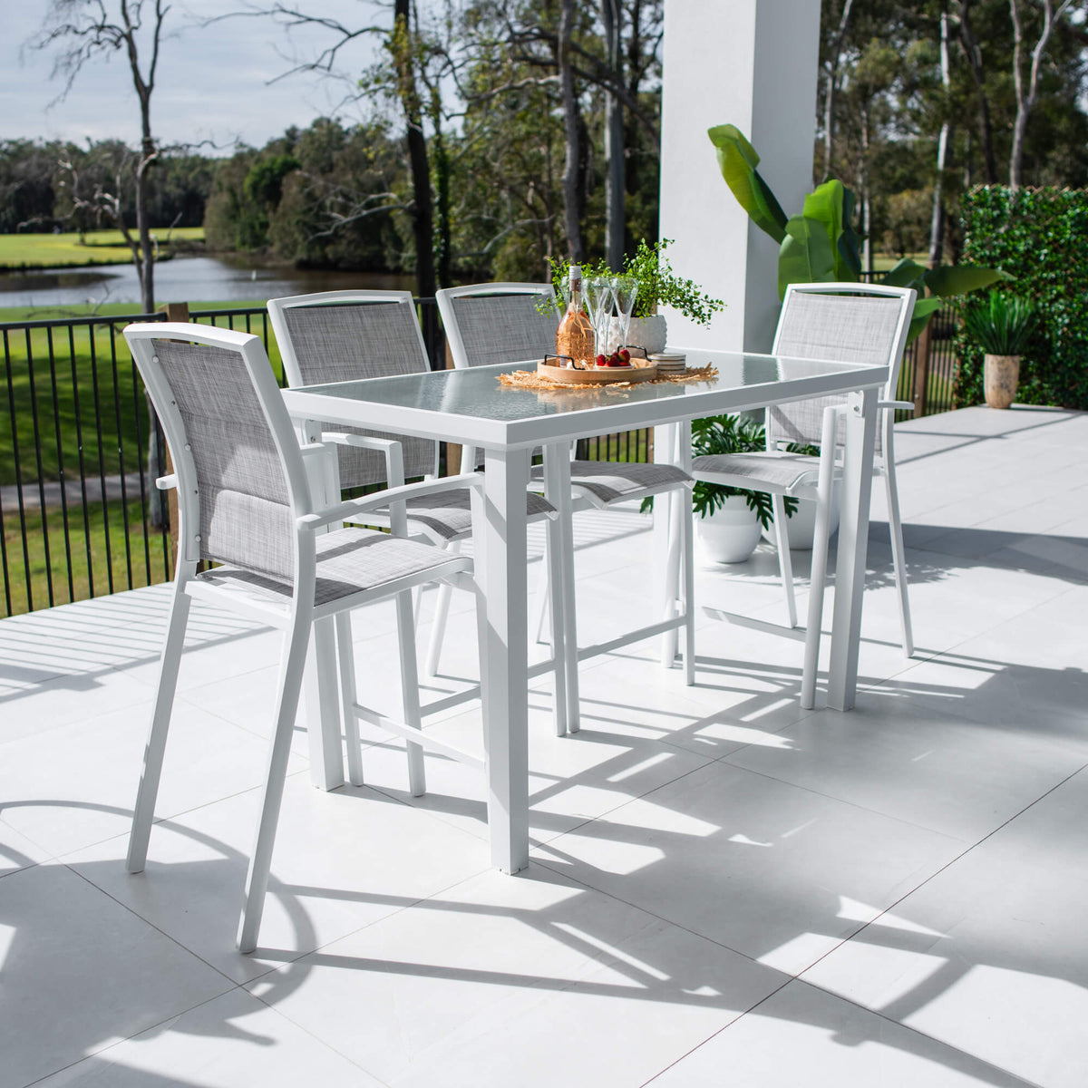 best-outdoor-furniture-Shelby Hudson - 5pce (150x80) - Outdoor Bar Set #color_WHITE