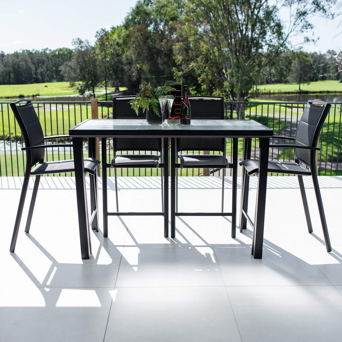 best-outdoor-furniture-Shelby Hudson - 5pce (150x80) - Outdoor Bar Set #color_BLACK