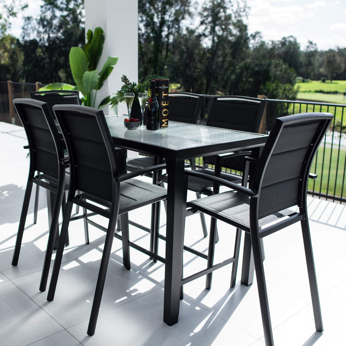 best-outdoor-furniture-Shelby Hudson - 7pce (150x80) - Outdoor Bar Set #color_BLACK