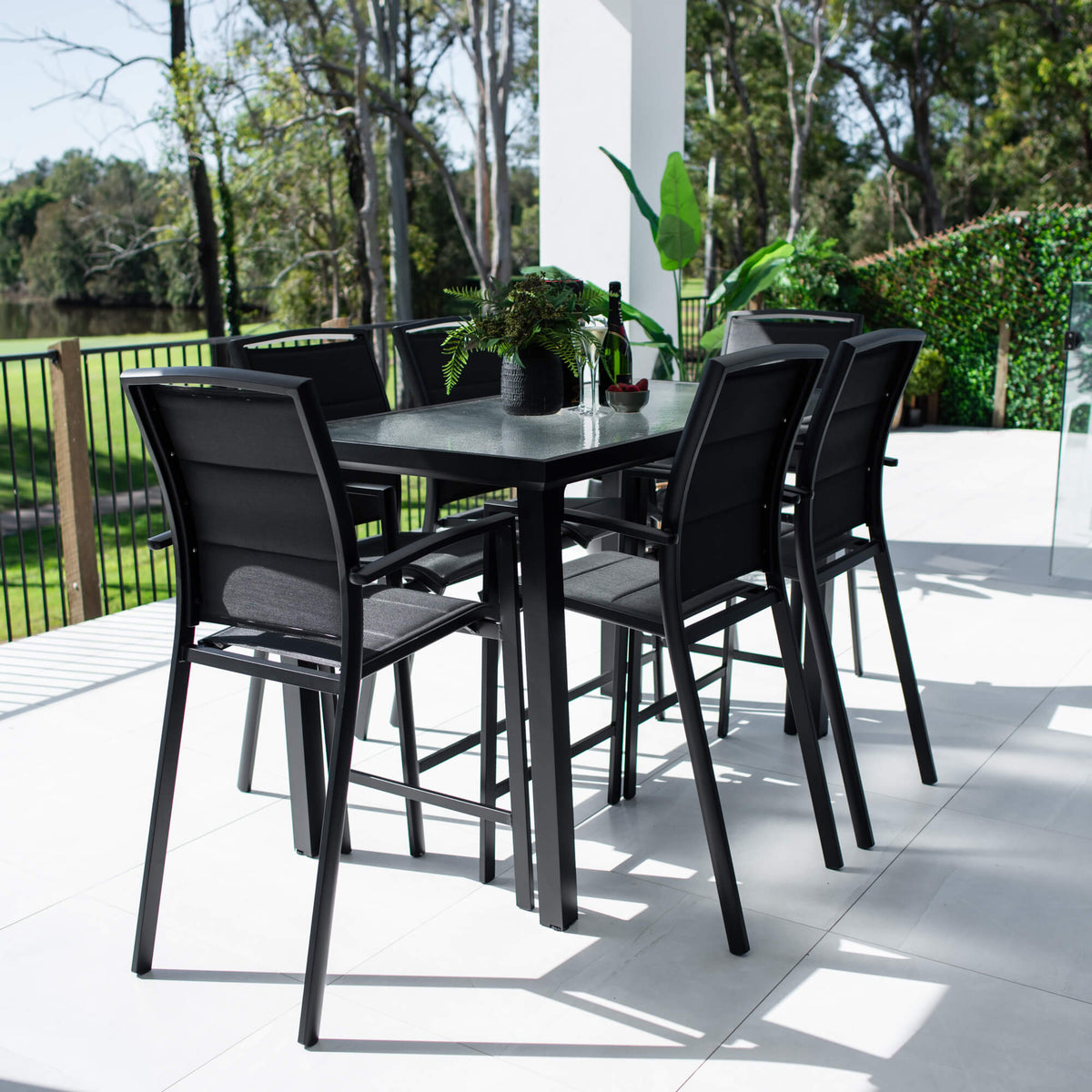 best-outdoor-furniture-Shelby Hudson - 7pce (150x80) - Outdoor Bar Set #color_BLACK
