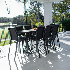 best-outdoor-furniture-Shelby Malibu - 9pce (200x65) - Outdoor Bar Set #color_BLACK-STONE